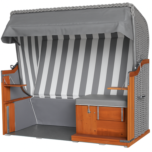 Barrierefreier Mehrgenerationen-Rollstuhl-Strandkorb