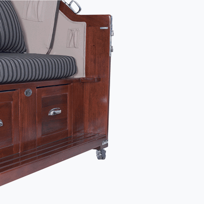 Komplett erbjudande strandstol Baltic comfort 2,5-sits hyttventilstyg Royal Maritim
