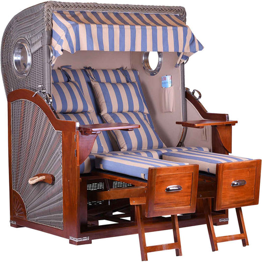 Strandkorb Baltikum Komfort 2,5 Sitzer Bullauge Stoff Binz