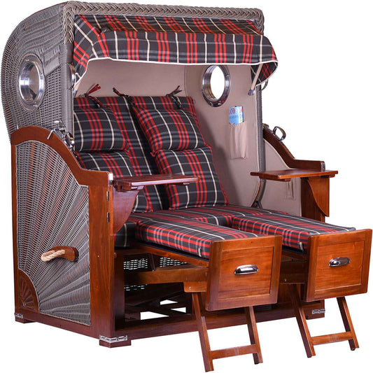 Strandkorb Baltikum Komfort 2,5 Sitzer Bullauge Stoff Boltenhagen