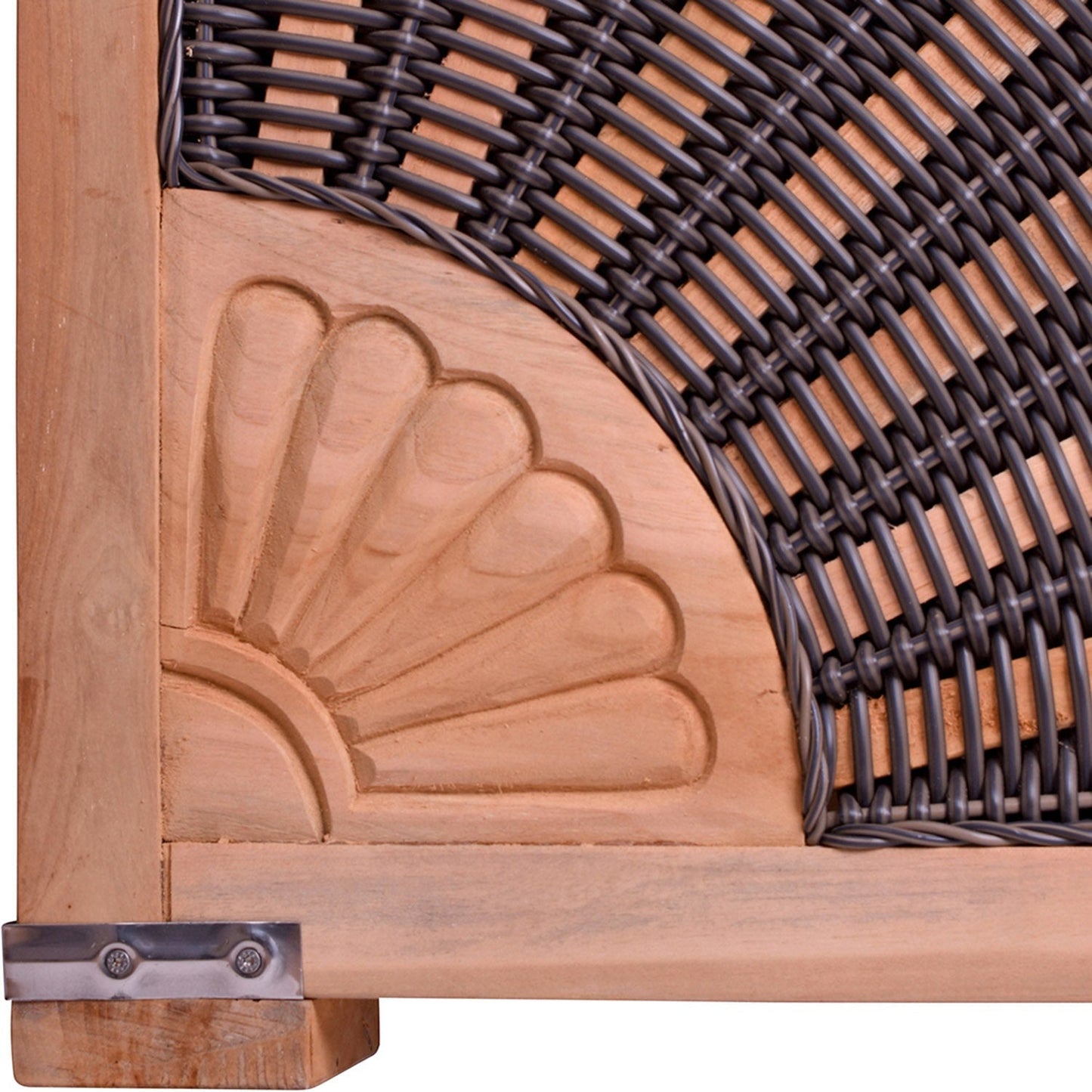 B-WARE Komplettangebot Strandkorb Teak Komfort 2,5 Sitzer Bullauge Stoff freie Auswahl.