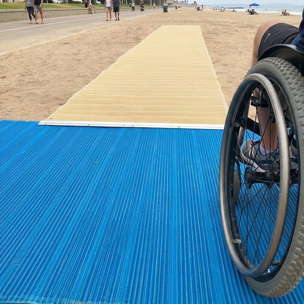 Strandweg Pro Matte für Barrierefreien Strandzugang extra leicht.